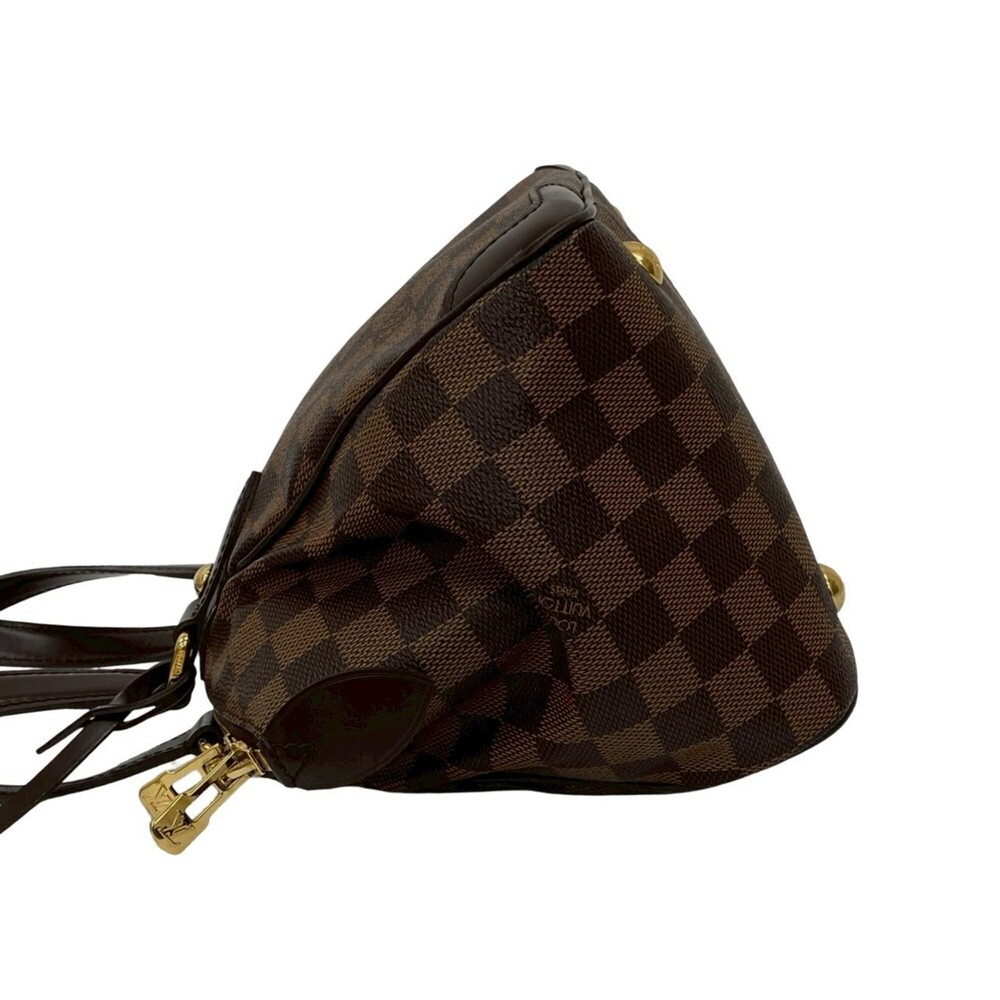 LOUIS VUITTON Authentic Brown Damier Leather Tote Bag - Picture 4 of 8